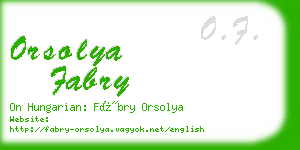 orsolya fabry business card